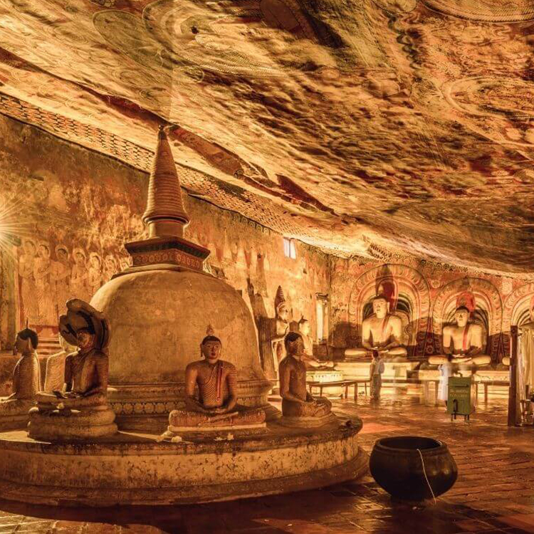 1. dambulla cave temple